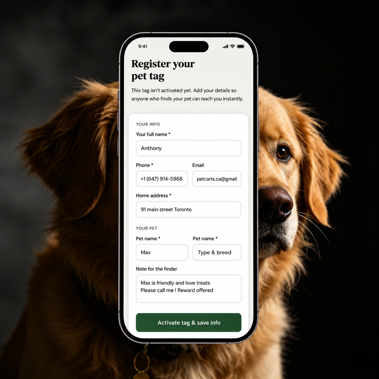 PetCarts Smart NFC Pet Tag — Never Lose  Your Pet Again 🐾