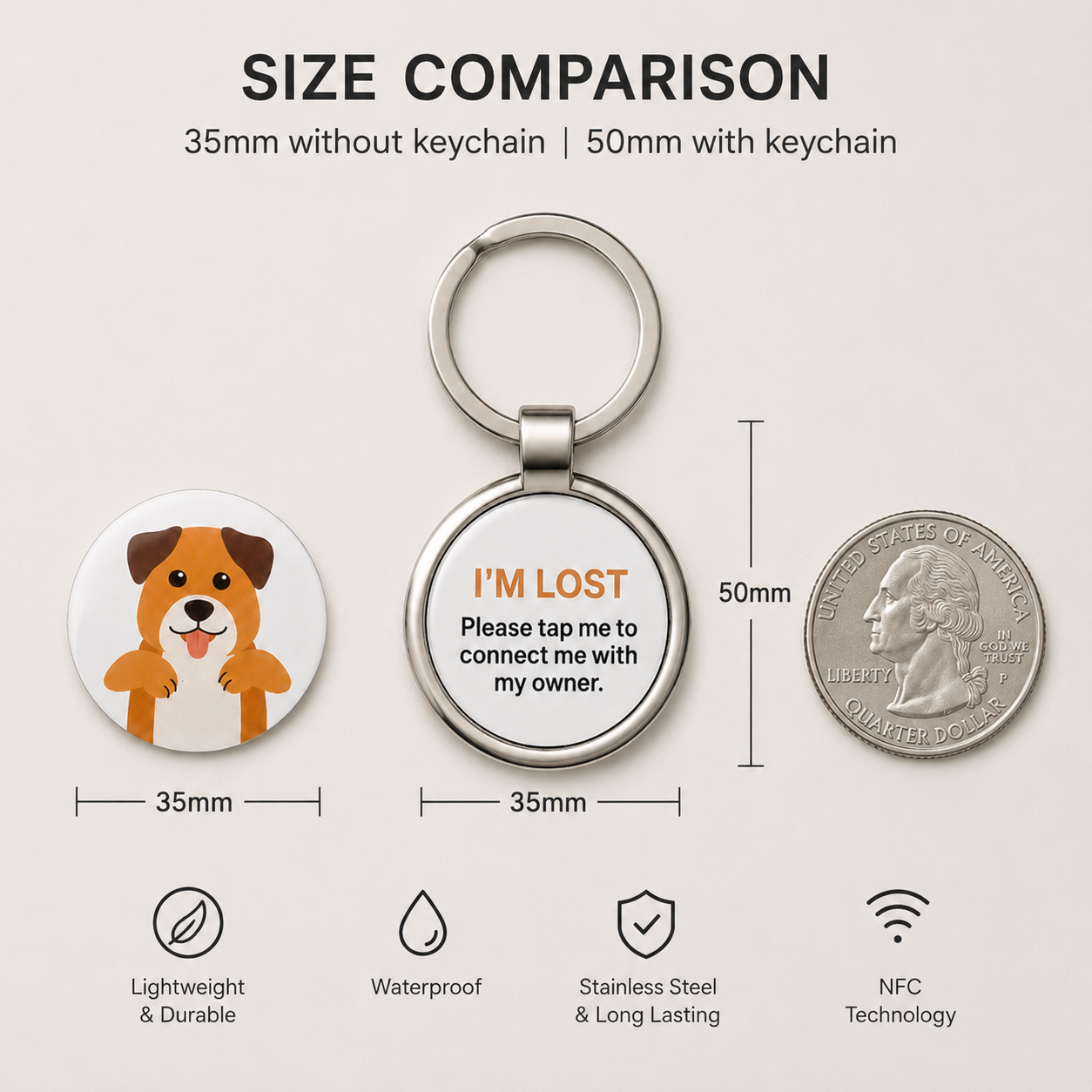 PetCarts Smart NFC Pet Tag — Never Lose  Your Pet Again 🐾